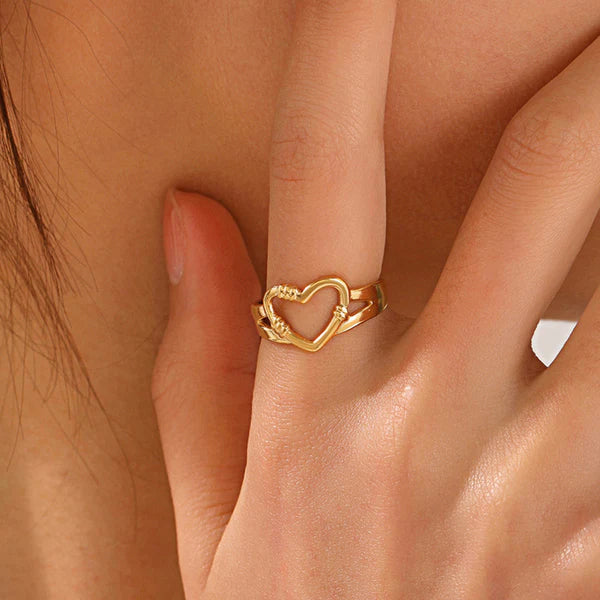 Heart Adjustable Finger Ring