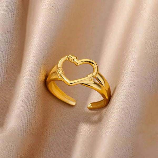 Heart Adjustable Finger Ring