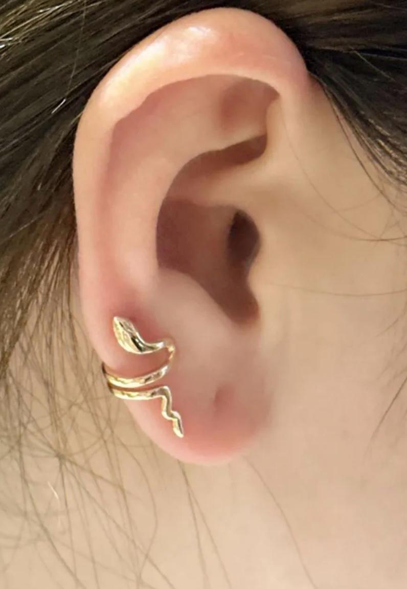 Snake Golden Ear cuff