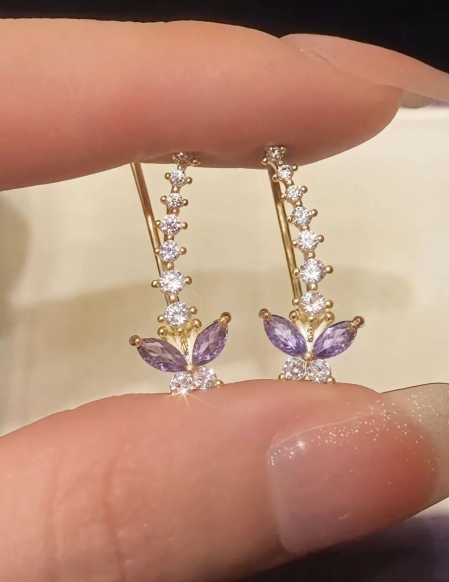 Butterfly Rhinestone Earrings
