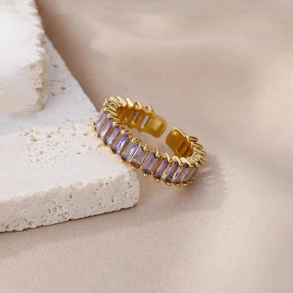 Purple Adjustable Finger Ring For Women