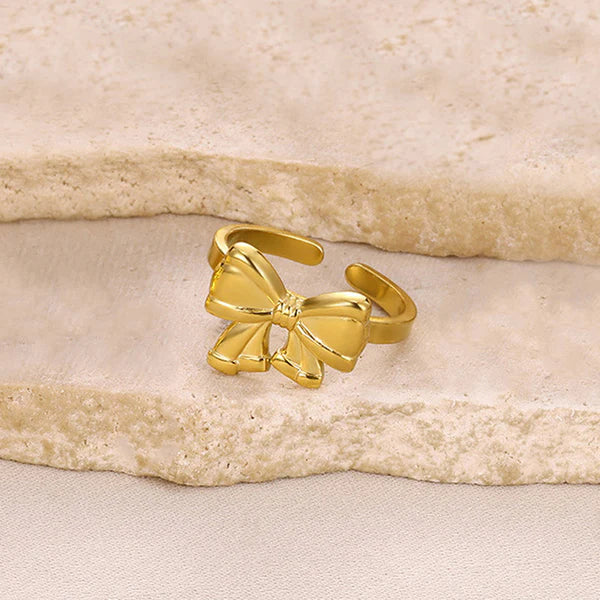 Bow Themed Adjustable Finger Ring