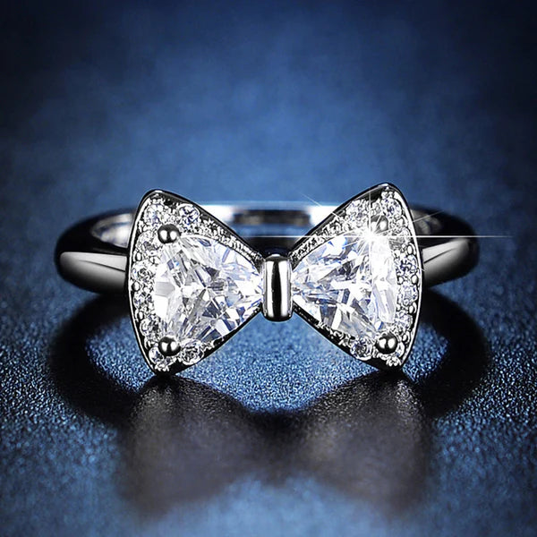 Bow Tie Adjustable Finger Ring