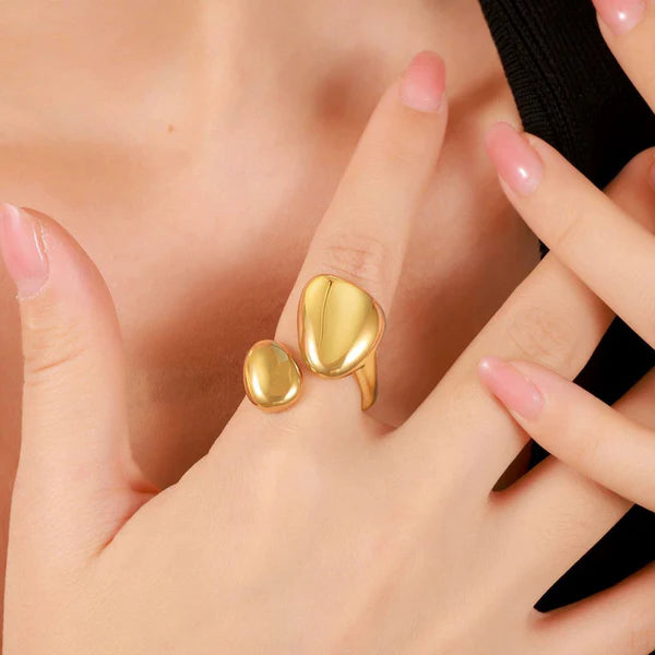 Gold Plated Contemporary Ring