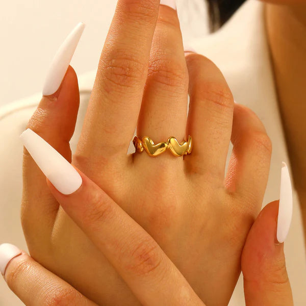Heart Adjustable Finger Ring