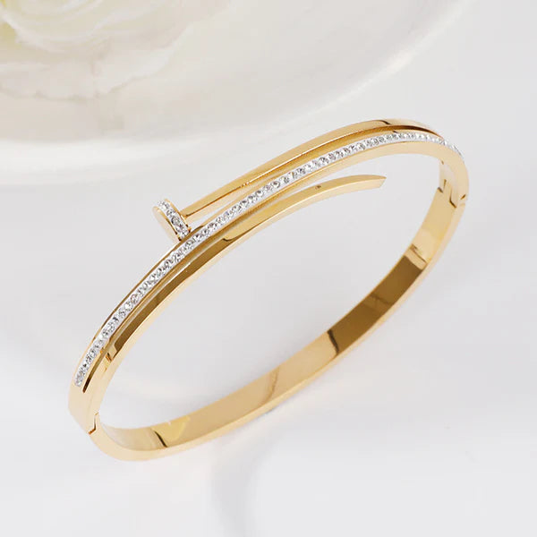 Diamond Studded Nail Bracelet