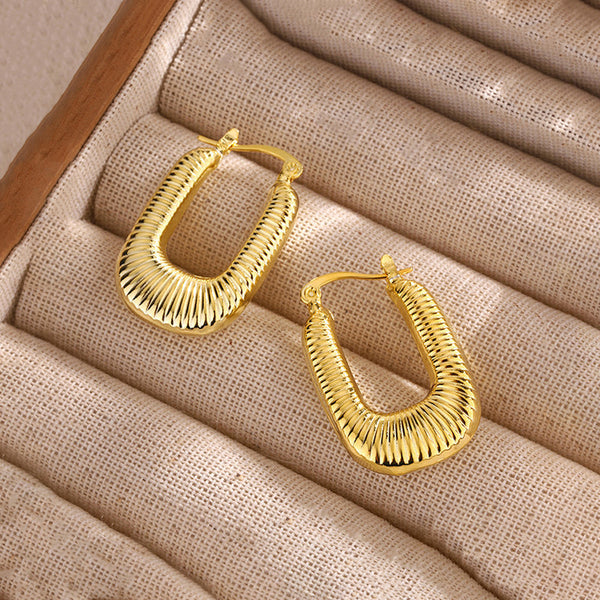 Geometrical Statement Hoop Earrings