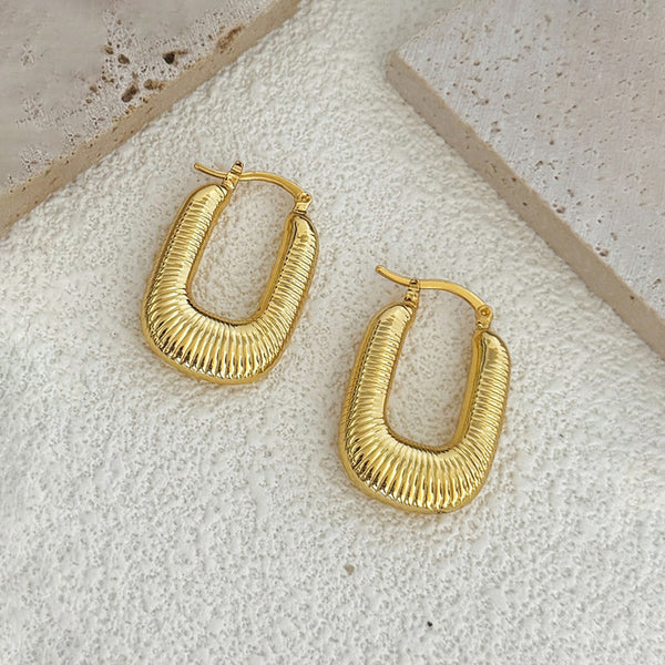 Geometrical Statement Hoop Earrings