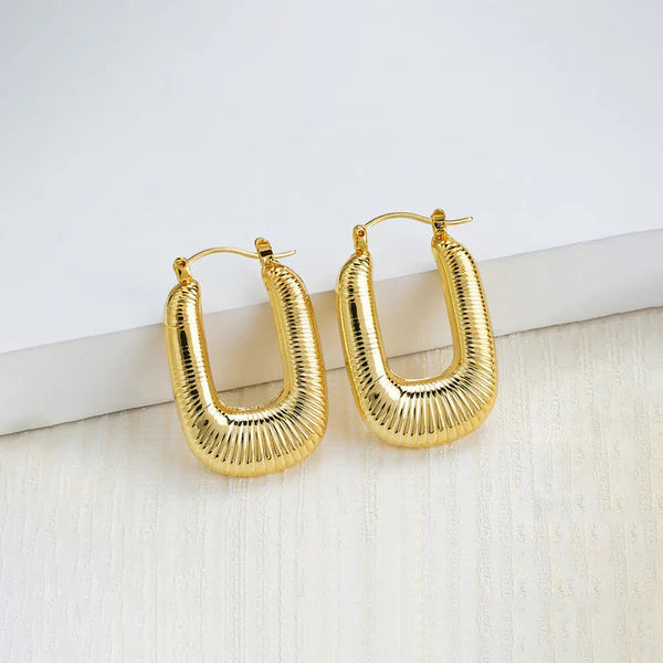 Geometrical Statement Hoop Earrings