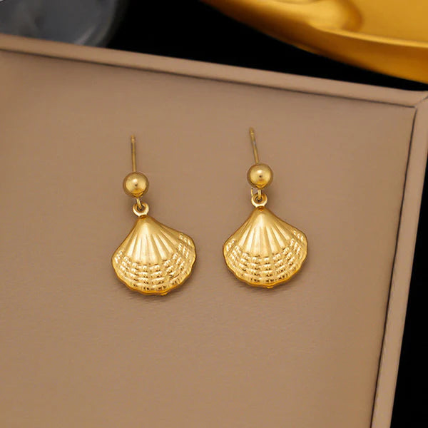 Shell Themed Drop Earrings