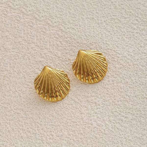 Seashell Shaped Stud Earrings