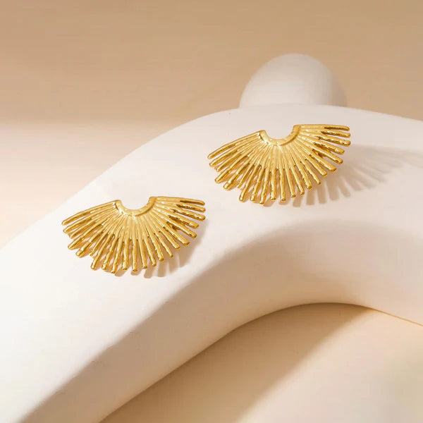 Half Sun Ray Themed Earrings