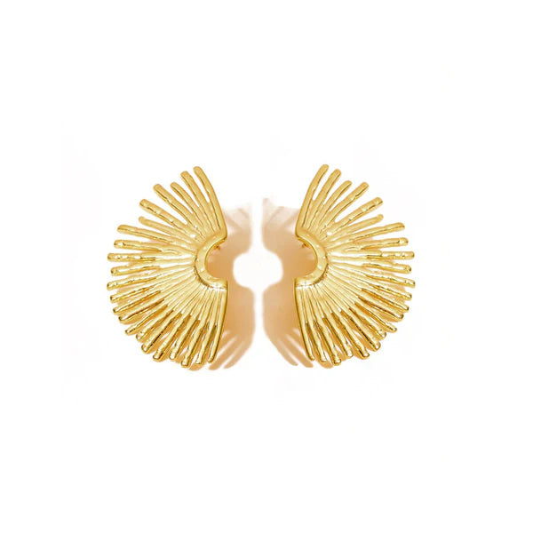 Half Sun Ray Themed Earrings