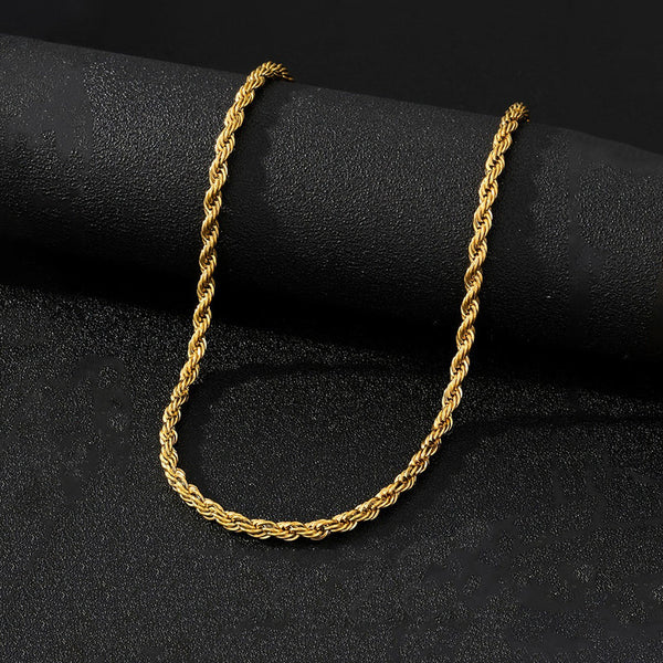 Rope Themed Thin Necklace Chain