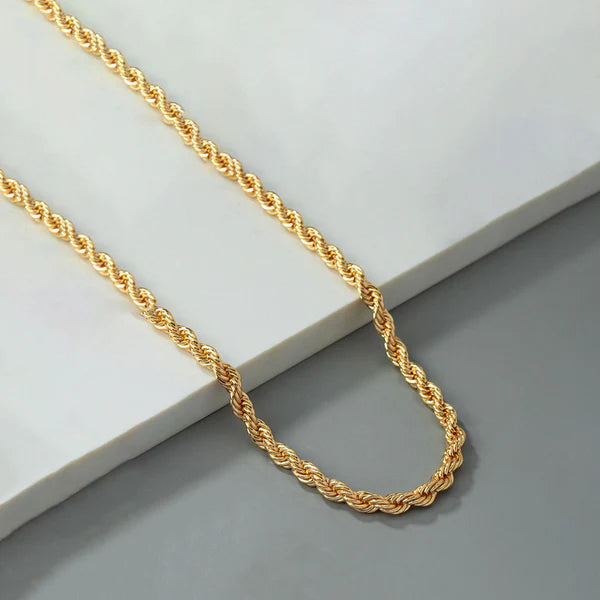 Rope Themed Thin Necklace Chain