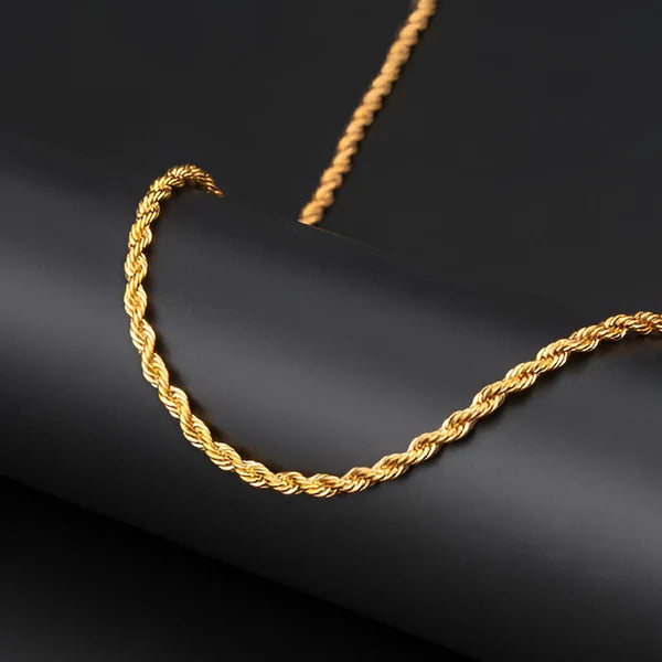 Rope Themed Thin Necklace Chain