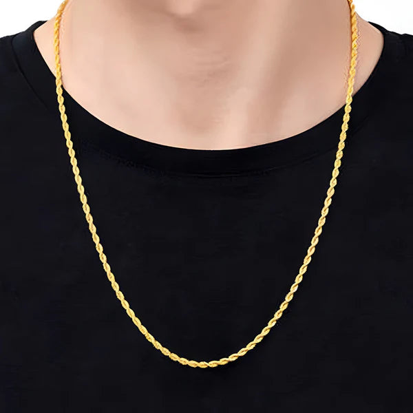 Rope Themed Thin Necklace Chain