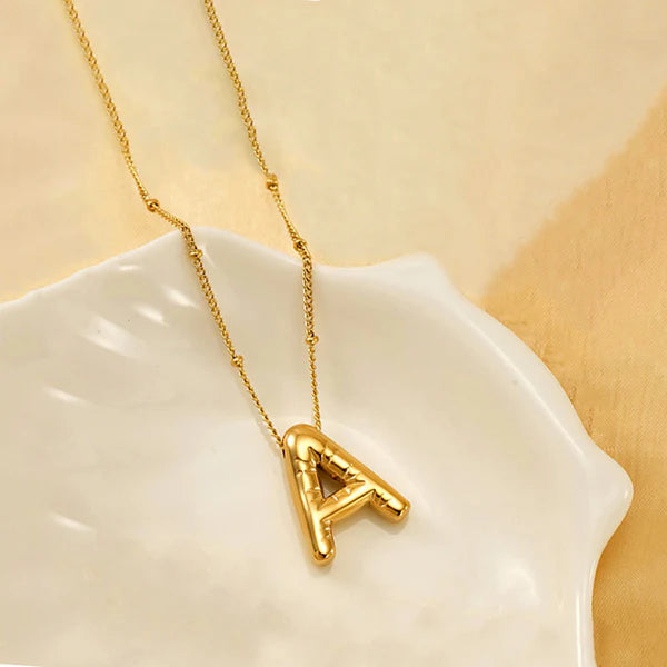Golden A Alphabet Pendant