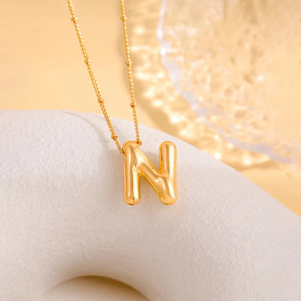 Golden N Alphabet Pendant