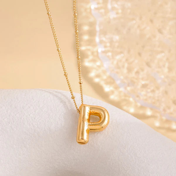 Golden P Alphabet Pendant