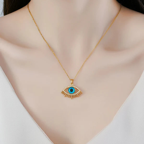 Golden Evil Eye Themed Pendant