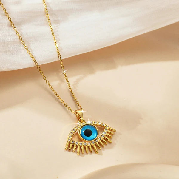 Golden Evil Eye Themed Pendant