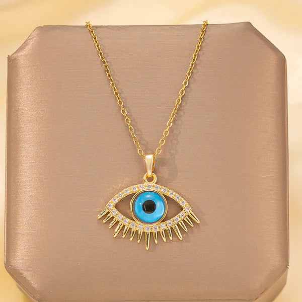 Golden Evil Eye Themed Pendant