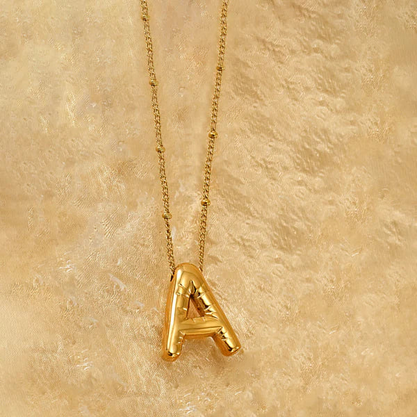 Golden A Alphabet Pendant