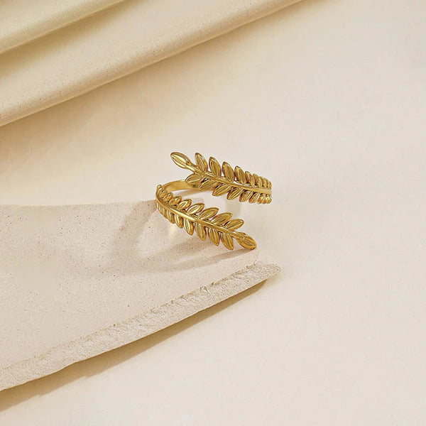 Greek Leaf Adjustable Ring