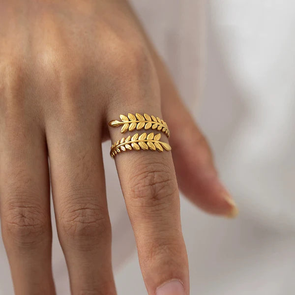 Greek Leaf Adjustable Ring