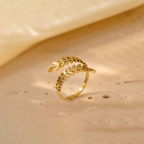 Greek Leaf Adjustable Ring