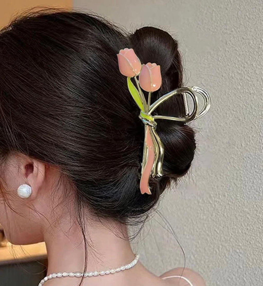 Floral Hair Claw Clip