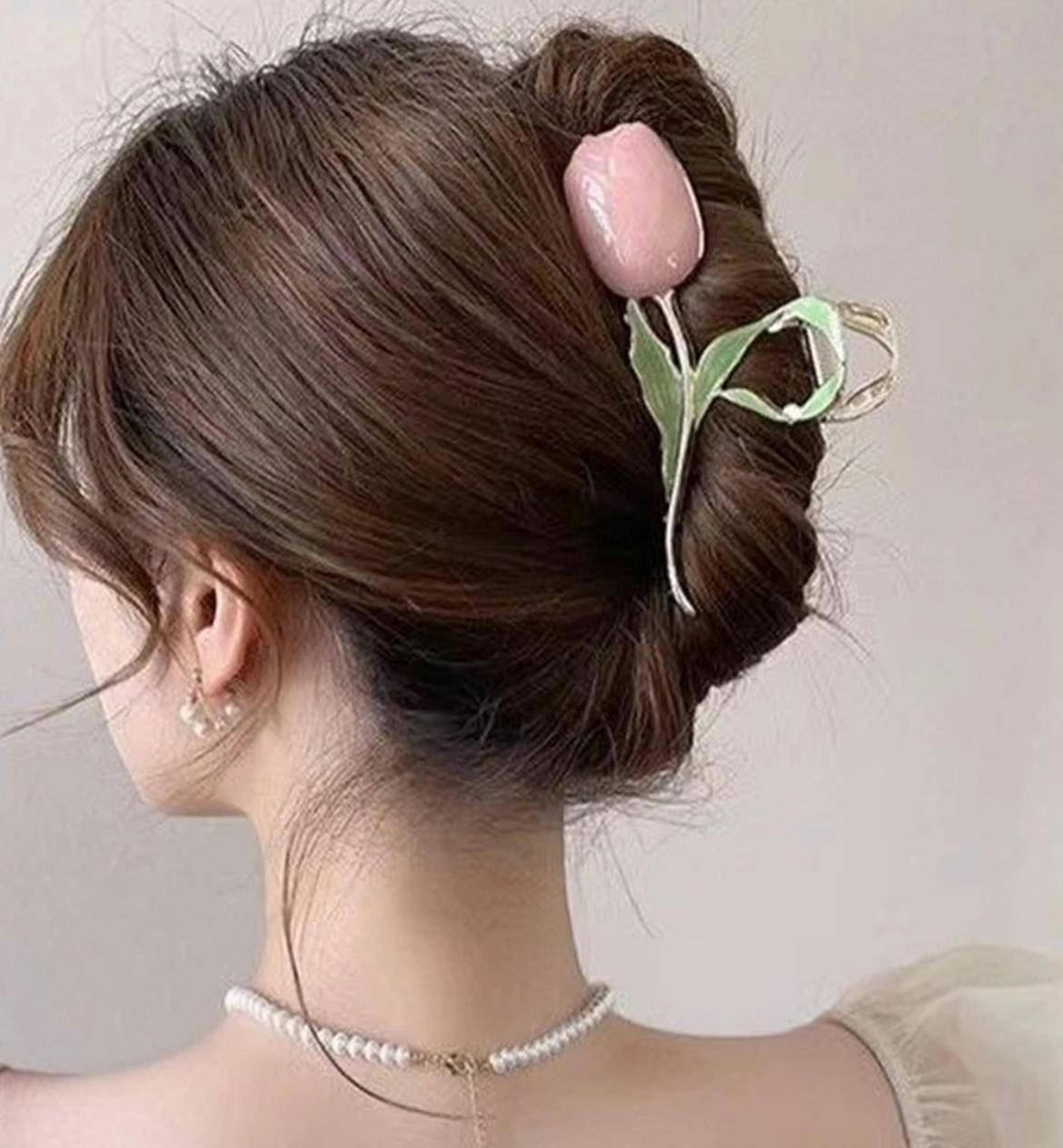 Lotus Hair Claw Clip