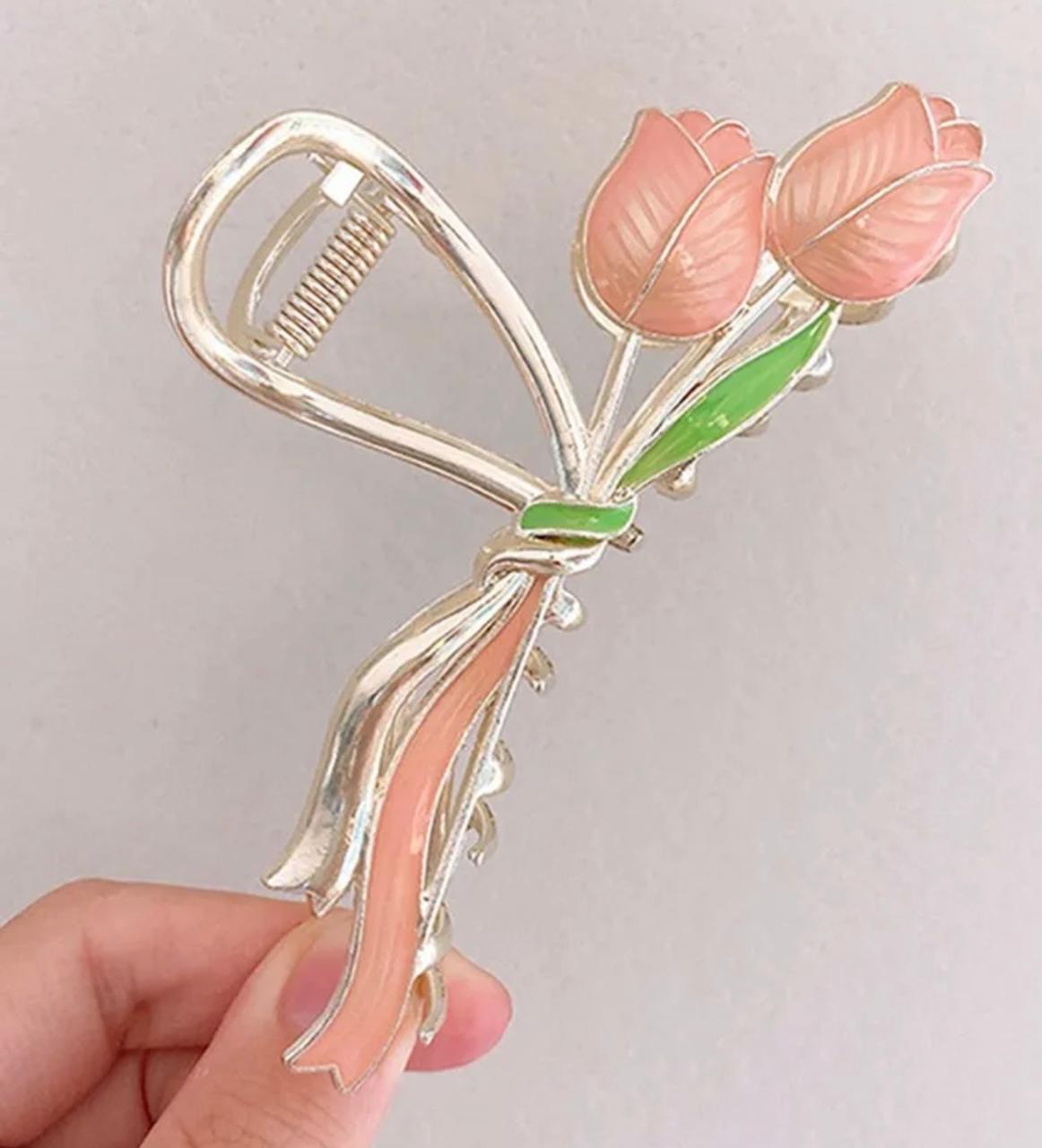 Floral Hair Claw Clip