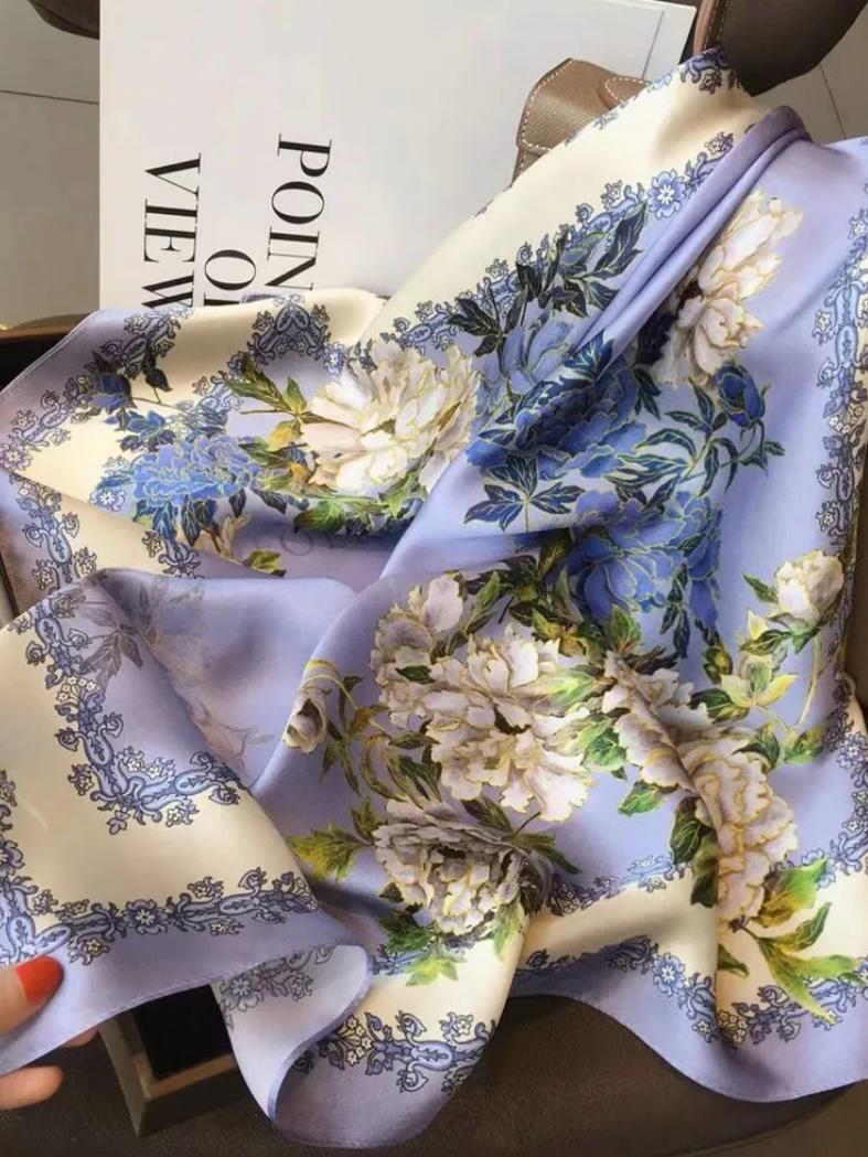 Lavender Floral Scarf