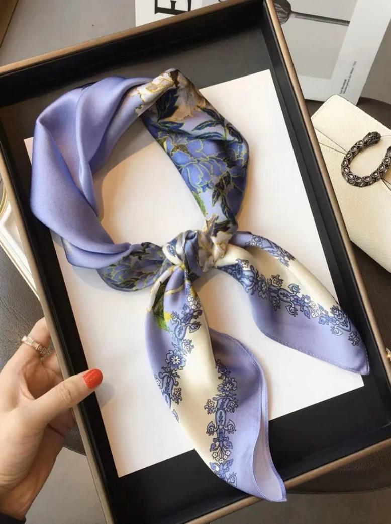 Lavender Floral Scarf