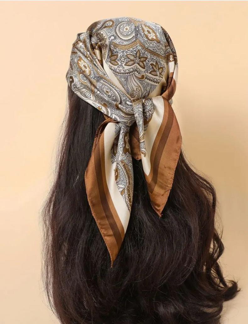 Classic Paisley Satin Scarf