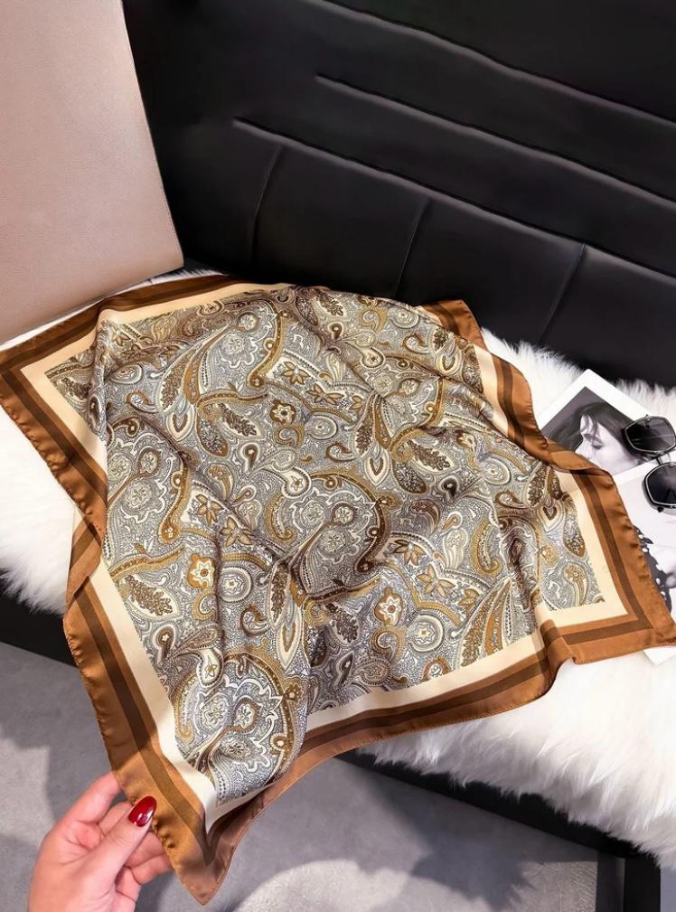 Classic Paisley Satin Scarf