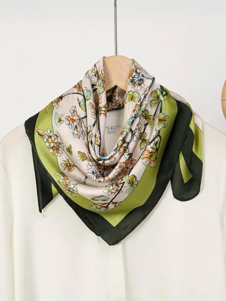 Floral Patchwork Square Scarf