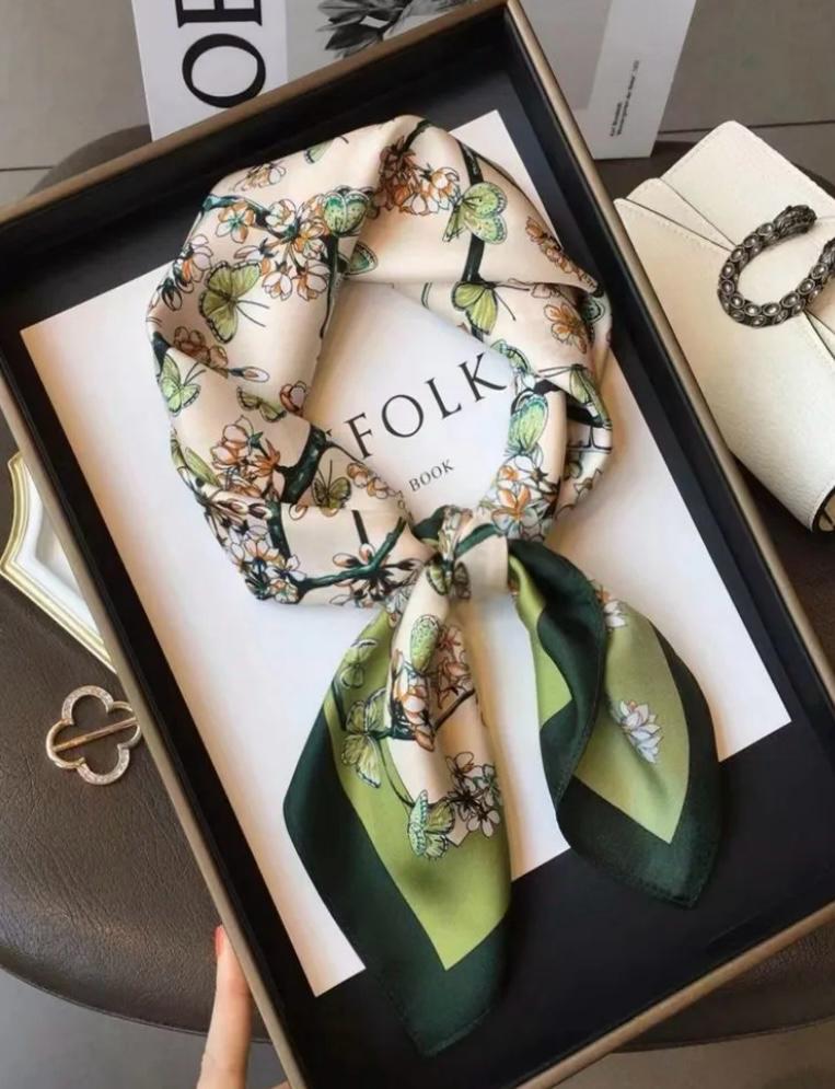 Floral Patchwork Square Scarf