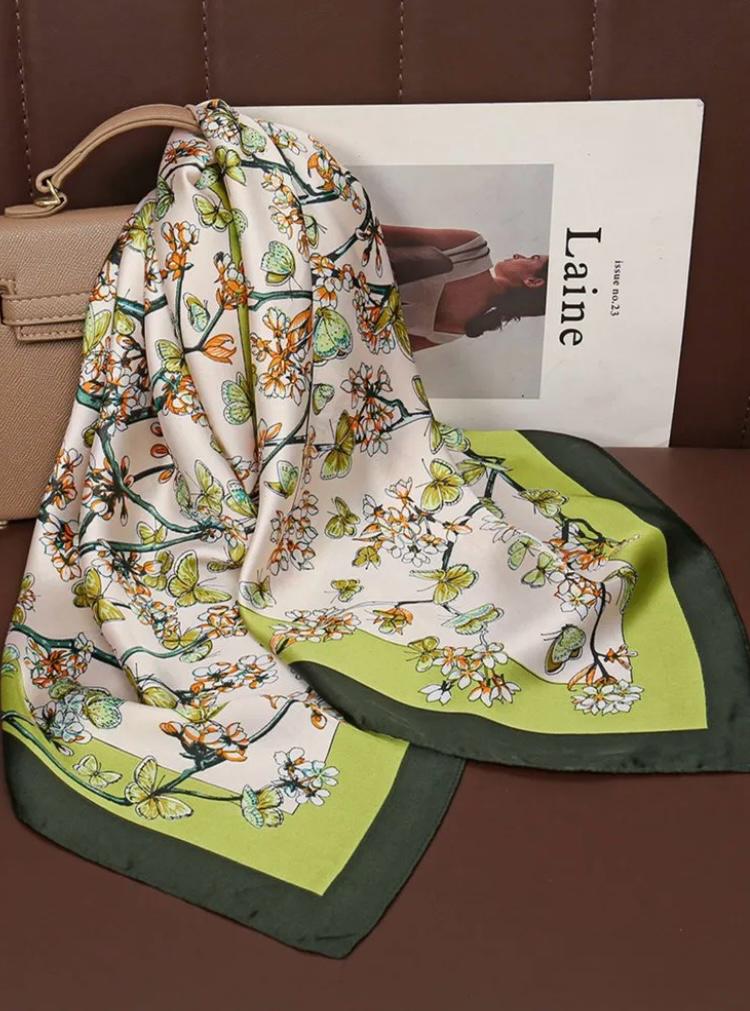 Floral Patchwork Square Scarf