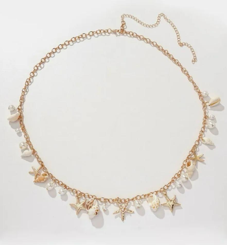 Stunning shells waist chain