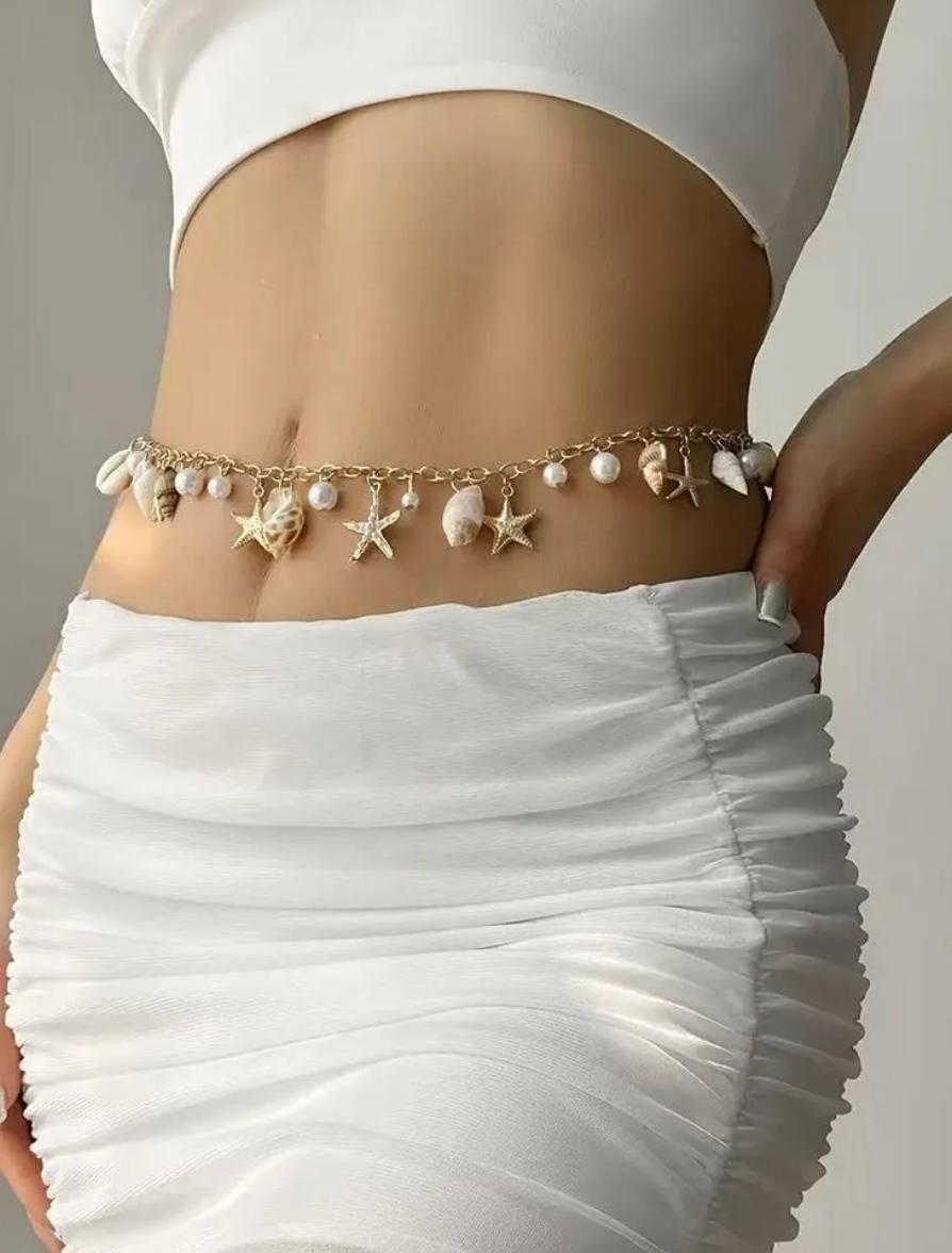 Stunning shells waist chain