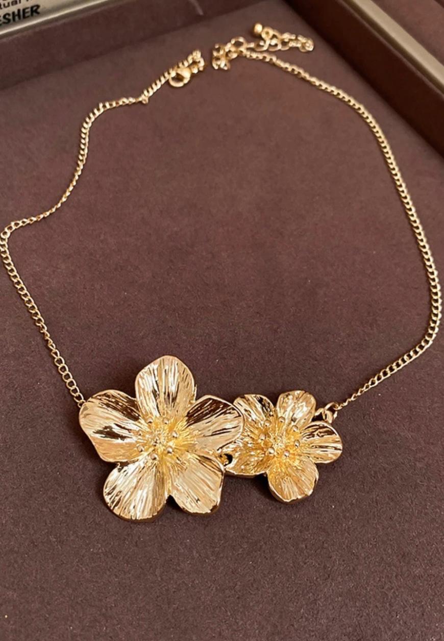 Golden Floral Necklace