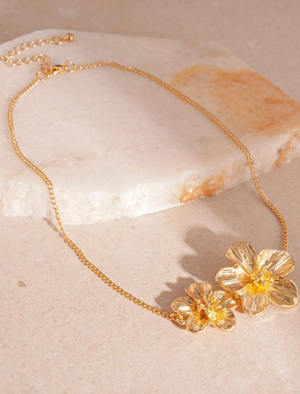 Golden Floral Necklace