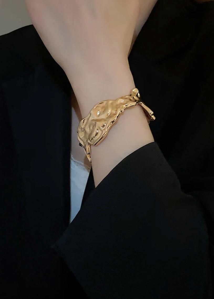 Geometric Golden Bracelet