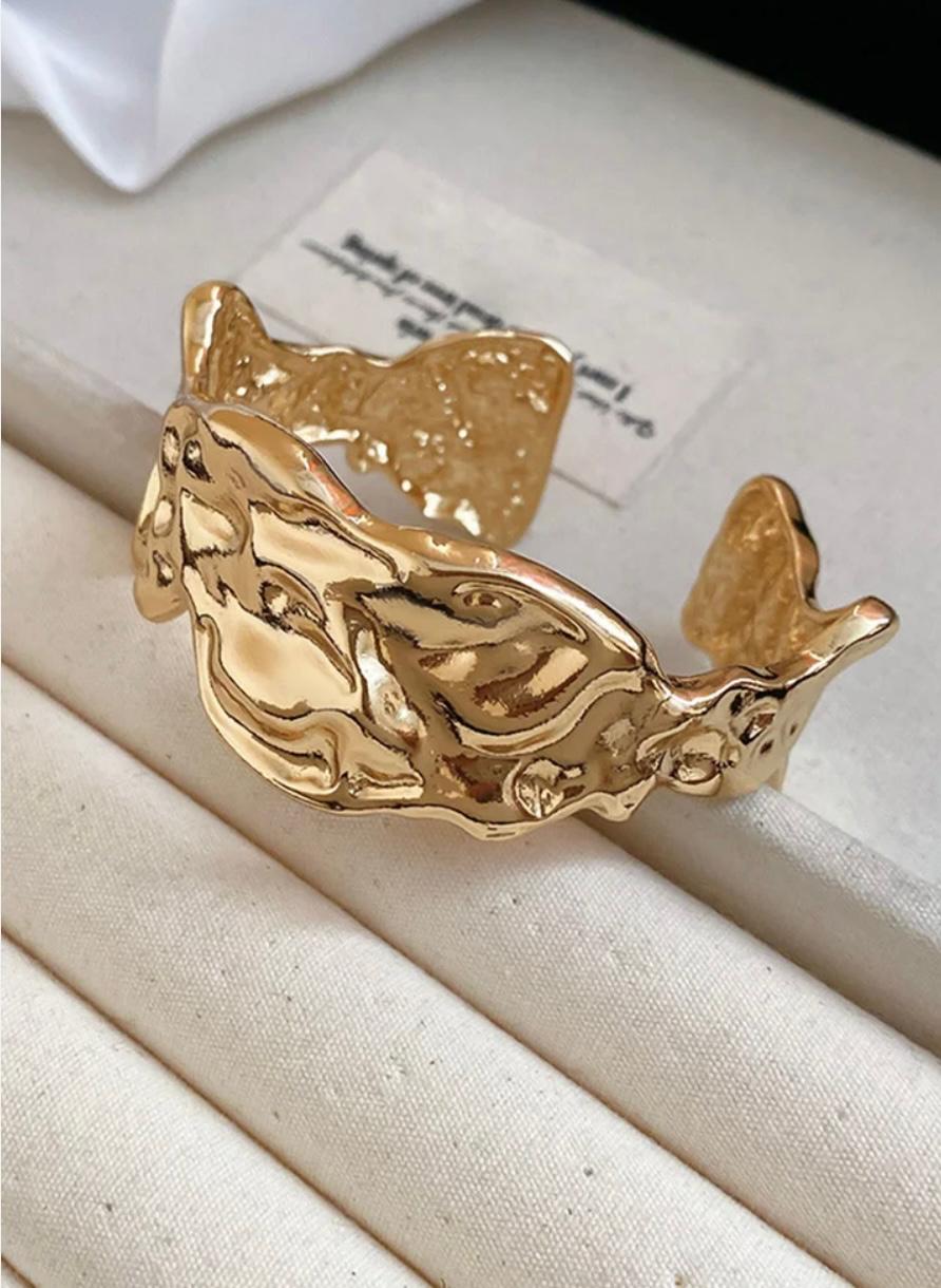 Geometric Golden Bracelet