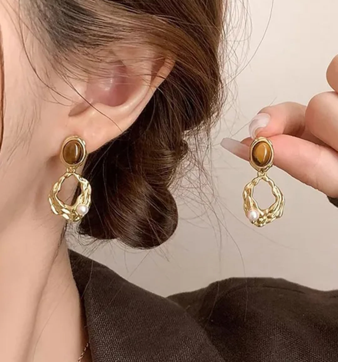 Geometric Artificial Earrings