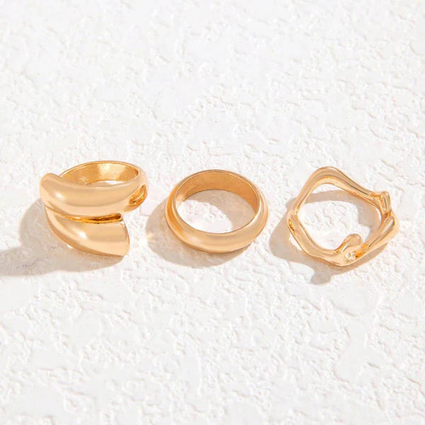 3 Stackable Finger Rings