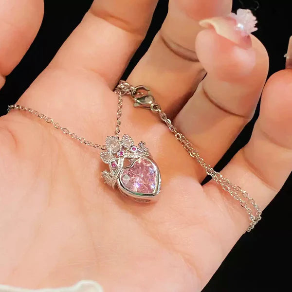 Pink Crown Pendant